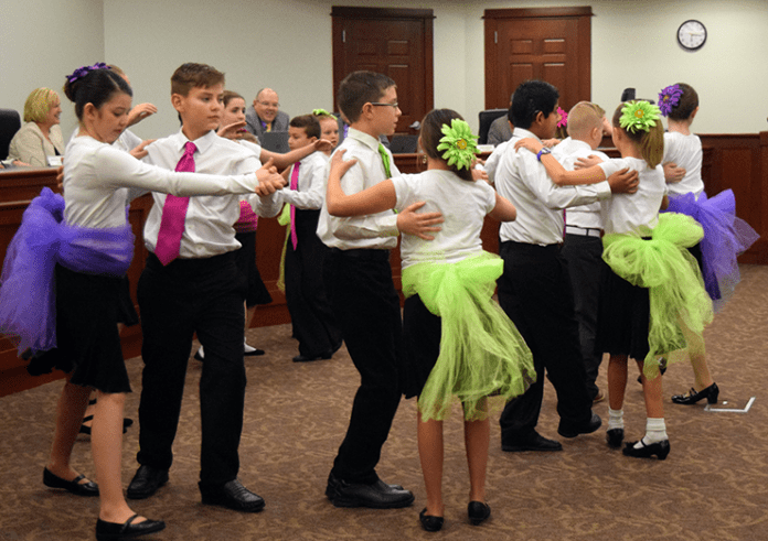 Foothills students showcase violin, ballroom dance skills for board