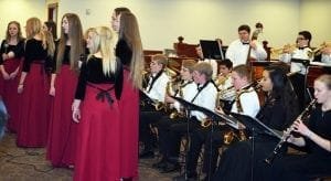 Mapleton Junior High music students entertain the school board.Photo: Nebo School District mapleton junior