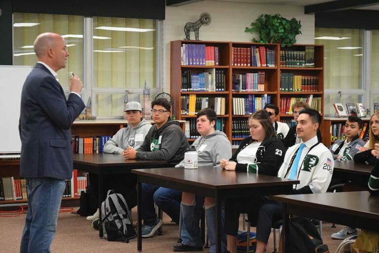 Governor Cox Visits Payson High School