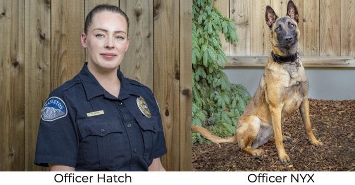 Officer Hatch and NYX Mapleton Police
