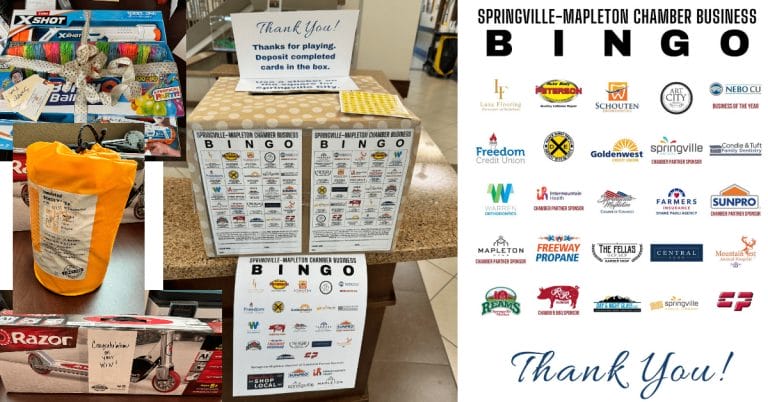 Springville Chamber of Commerce BIngo