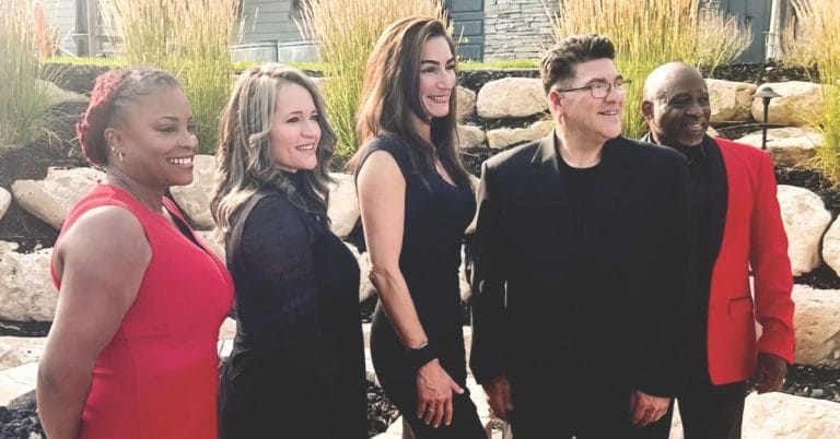 Five of the six members from the local karaoke group “Joyful” Voices. From Left to right: LaShanda Terry, LesaBelle Thomas, Careshmeh French-Dean, Mark Valencia, and Darrell Braham. Not pictured is Garrett Briggs.