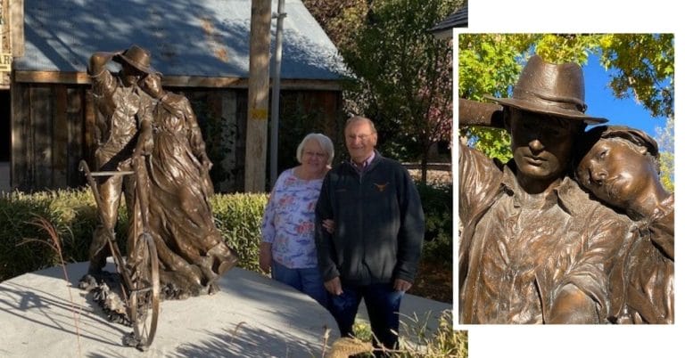 Bronze Statue in Mapleton’s Old Towne Historic Park Illustrates the Importance of Unity.