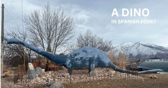 What’s with the blue dino in Spanish Fork?
