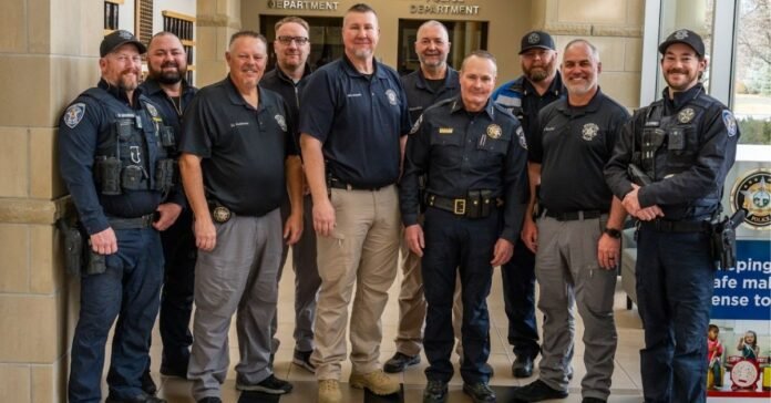 Sgt. Phil Neilsen of the Spanish Fork Police Department celebrating his retirement after 25 years of service.