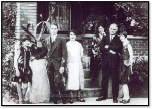 Returning to Springville to Recite Kaddish at my Mother’s Grave: How I Chose to Celebrate my 80th Birthday Honoring Jewish Heritage Left to right: Hazel Anderson, George Maurice Anderson, Nelly Jacob Anderson, Housekeeper, Dr. George Anderson, Mildred Anderson. family
