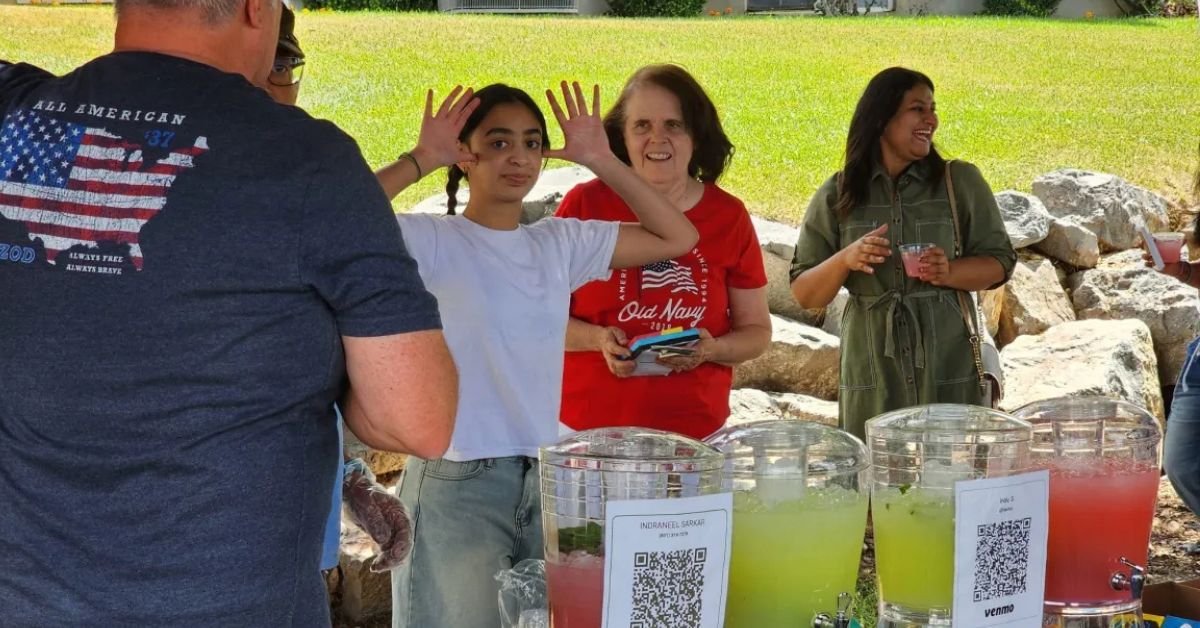 pari sarkar springville lemon aid stand fundraiser